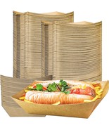 The Motbach 100 Pack 3Lb Kraft Paper Food Trays, Heavy-Duty Paper Food Boat - £28.27 GBP