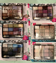 SET OF 6 L.A. COLORS 12 COLOR EYESHADOW PALETTES-Assorted - £27.92 GBP