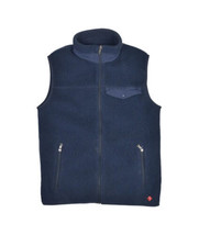 Eastern Mountain Sports Deep Pile Fleece Vest Mens S Navy Zip Outdoor Polartec - £19.06 GBP