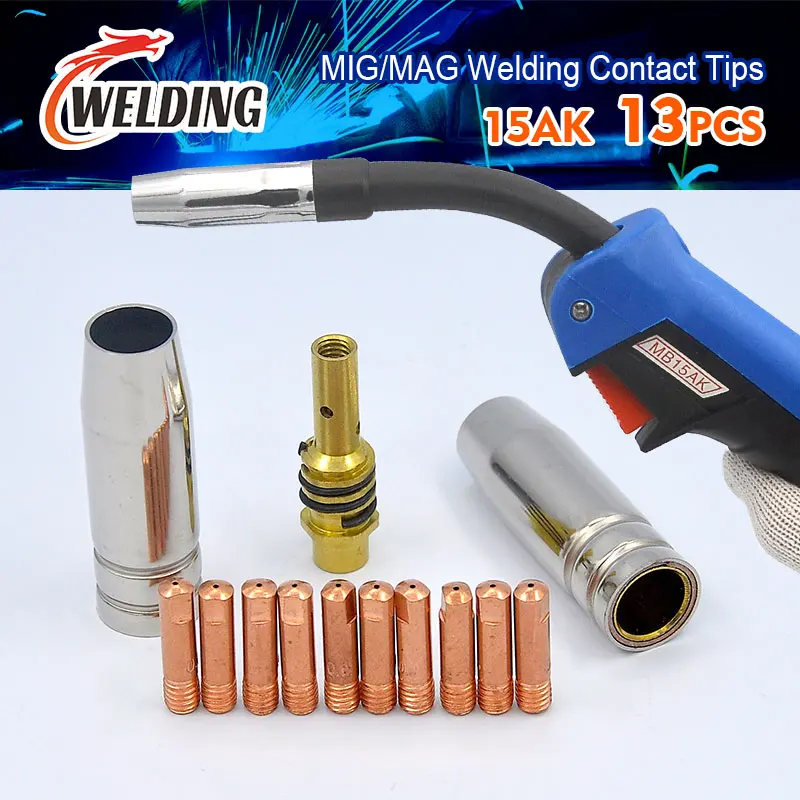 13PCS 15AK Welding Torch Consumables Nozzle Argon Arc 0.6/0.8/1.0/1.2mm ... - $2,483.96 MXN
