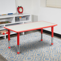 Red Preschool Activity Table YU-YCY-060-RECT-TBL-RED-GG - £113.98 GBP