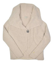 Elisabetta Shawl Cardigan Sweater Womens L Wool Blend Chunky Knit Made i... - £14.62 GBP