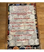 House Rules Party Mantis Design Drinking Beer VINTAGE POSTER 2004 Frater... - €15,59 EUR