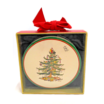 Spode Round Christmas Tree Santa Since 1938 Topper Paper Cardboard Coaster - £9.27 GBP