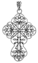 Jewelry Trends Sterling Silver Large Filigree Celtic Cross Pendant - £36.57 GBP