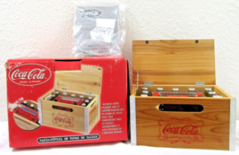 New Retired COCA-COLA Wood Crate Fm Am Digital Alarm Clock Radio Nib - $74.25