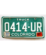2000&#39;s Colorado Truck License Plate-Green-0414-UR-Stickers- - $9.40