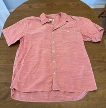 Mountain Khakis Shirt Men XL Coral Button Up Lightweight Cotton Short Sleeve - $24.74