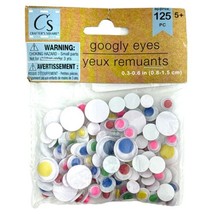 Googly Eyes  - Assorted Sizes and Colors by Crafter&#39;s Square (125 pc) - £5.45 GBP