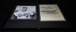 Duke Snider Signed Framed 16x20 Lithograph &amp; Photo Display Dodgers - £118.54 GBP