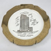 VTG 22K Gold Prudential Building Chicago, IL Crest-O-Gold Wall Hanging Plate - £7.89 GBP
