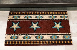 Southwestern Patterns Western Stars Coir Coconut Fiber Floor Mat Doormat 29&quot;X17&quot; - £24.20 GBP