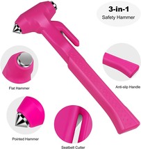 Emergency Car Auto Escape Tool Women&#39;s Window Breaker Seatbelt Cutter Pink - £15.94 GBP