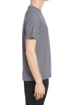 Vince Men&#39;s Linen &amp; Cotton Stripe T-Shirt in Blue, Size Small - £48.32 GBP