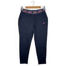 Nike Joggers Womens Medium Blue Pink Dri Fit Logo Slash Pocket Sweat Pants - $19.79