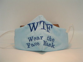 New Adult Blue WTF Face Mask - $15.84