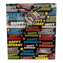Ozcorp Happy Birthday Gift Bag (Black) - Large - £24.59 GBP
