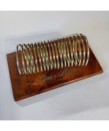 Vintage Metal Coil Spiral Letters &amp; Memos Holder Deer Forest Coloma Mich... - $245.61 MXN