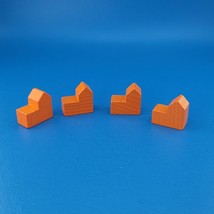 Settlers Catan 3061 Orange City Wood 4 Church Replacement Game Piece - £2.91 GBP