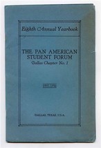 The Pan Am Student Forum Dallas Chapter No 1 1935-36 Eighth Annual Yearbook - £21.67 GBP