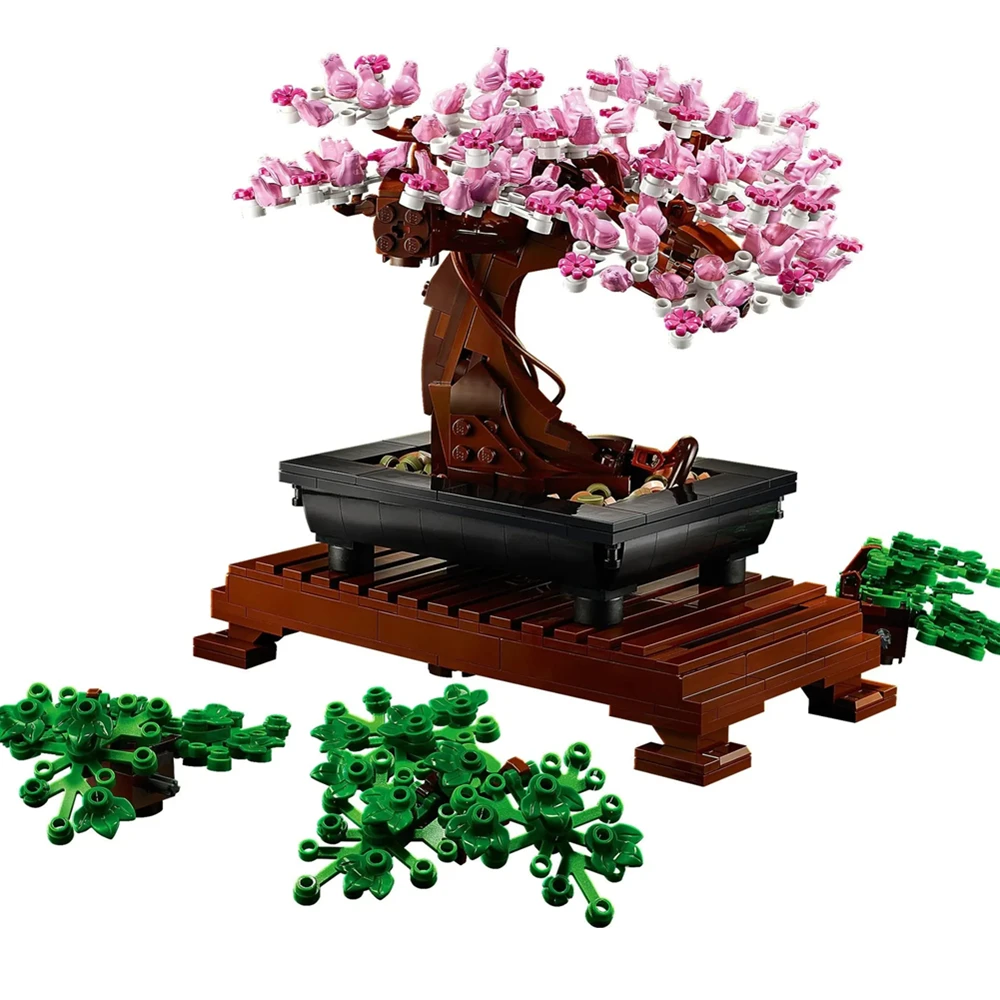 Play FIT 10281 Bonsai Tree Flower Bouquet Perpetual Building Block Bricks Model  - £59.33 GBP