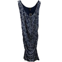 Dana Buchman Dress Sleeveless Bodycon NEW Blue White Stretch Lined Coastal LG - £21.97 GBP