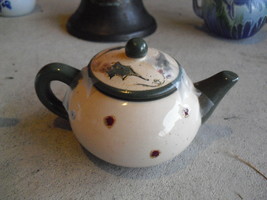 Modern Ceramic Christmas Theme Teapot Votive Holder with Lid 2 1/2&quot; Tall - $14.85