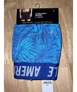 LARGE  AMERICAN EAGLE ULTRA SOFT LEAF PRINT BLUE BOXER BNWTS - €15,29 EUR
