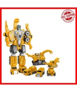 14.5 Inch Dinosaur Robot Transformers Set - 5 Fun Construction Trucks In... - $68.05 CAD
