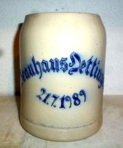 1989 Brauhaus Dettingen salt-glazed German Beer Stein - £11.64 GBP