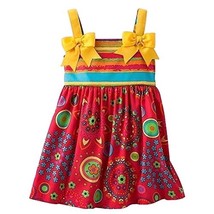 Toddler Girl&#39;s Striped Floral Ribbon and Bows Dress Sundress, Size 3T - $7.91