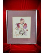 Vtg MCM Retro Groovy William Gropper Rabbi Teatime Jewish Lithograph Fra... - $377.52 CAD