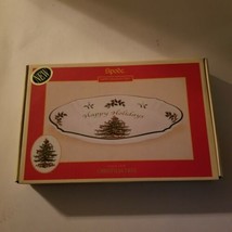 Vintage Spode S3324-A9 Happy Holidays Christmas Tree Tray, New w/ Box - $24.70