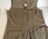 Vintage Sears Brown Womens Vest  16 Sh3 - $8.90