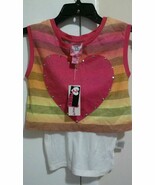 Derek Heart Pink/Multicolor Stripes Ombre Striped Tank Top With Applique... - $190.74 MXN