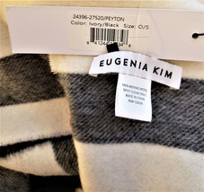 Eugenia Kim 100% Merino Wool Long Scarf Size-OS Ivory/Black Plaid pattern - £141.52 GBP