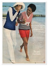 Sears Pants That Fit Women on Beach Vintage 1972 Full-Page Magazine Ad - $9.70