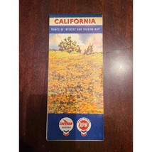 Chevron California Points of Interest and Touring Map 1961 Edition - £11.45 GBP