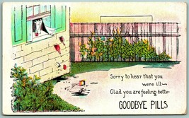 Comic Sorry You Were Feeling Ill Goodbye Pills UNP Unused DB Postcard H5 - £3.06 GBP
