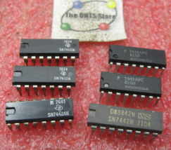 7442 Various Mfr. TTL IC BCD Decimal Decoder DIP 16 Pin Plastic - NOS Qty 6 - $9.49