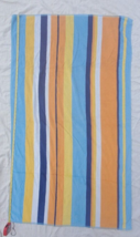 Bath &amp; Body Works Beach or Bath Towel Vintage Striped Blue White Yellow Orange - £17.17 GBP