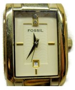 Fossil 5 ATM WR Diamond Date Ladies Bracelet Watch Analog Quartz New Batt - £31.61 GBP