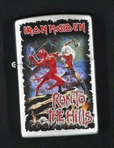 Iron Maiden Run To The Hills  Authentic Zippo Lighter Satin Chrome 81021 - £25.94 GBP