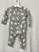 Baby Halloween Ghost Pajama One piece - Gray - Size 6-9M  - $3.96