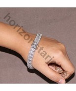 6 ctw Round Lab Created Diamond 14K White Gold Plated Women&#39;s Tennis Bra... - €131,41 EUR
