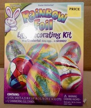 Easter Egg Color Decorating Kit With Wrap Foil &amp; Shimmering Egg Stands 263X - $3.49