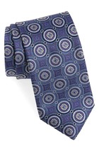 Canali Medallion Silk Tie in Blue  - $100.00
