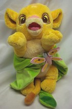 Disney World Babies Soft Baby Simba Lion In Leaf Wrap 11&quot; Plush Stuffed Animal - £15.82 GBP
