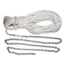 Lewmar Anchor Rode 5&#39; of 1/4&quot; G4 Chain &amp; 100&#39; of 1/2&quot; Rope w Shackle - £188.49 GBP