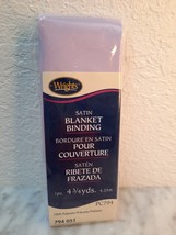 Wrights Satin Blanket Binding 100% Polyester 794 051 Lavender 4.75 Yds NIP - $5.89